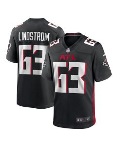 Men’s Atlanta Falcons Chris Lindstrom Black Team Game Jersey