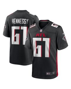 Men’s Atlanta Falcons Matt Hennessy Black Player Game Jersey