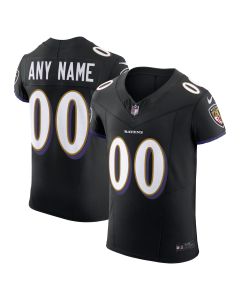 Men’s Baltimore Ravens Black Vapor F.U.S.E. Elite Custom Jersey