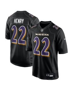 Men’s Baltimore Ravens Derrick Henry Carbon Black Fashion Jersey