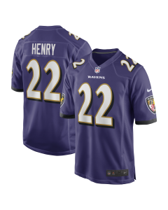 Men’s Baltimore Ravens Derrick Henry Purple Game Player Jersey