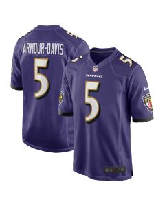 Men’s Baltimore Ravens Jalyn Armour-Davis Purple Game Player Jersey