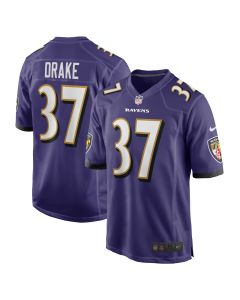 Men’s Baltimore Ravens Kenyan Drake Purple Game Jersey