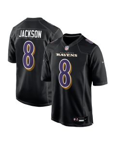 Men’s Baltimore Ravens Lamar Jackson Black Fashion Game Jersey