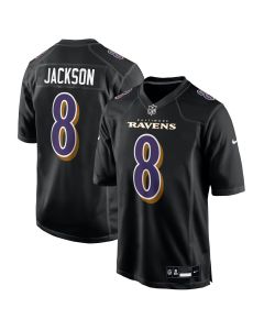 Men’s Baltimore Ravens Lamar Jackson Carbon Black Fashion Jersey