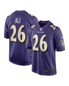 Men’s Baltimore Ravens Rasheen Ali Purple Team Game Jersey