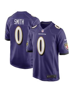 Men’s Baltimore Ravens Roquan Smith Purple Team Game Jersey