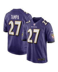 Men’s Baltimore Ravens T.J. Tampa Purple Team Game Jersey
