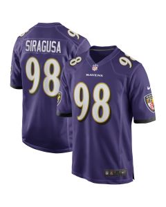 Men’s Baltimore Ravens Tony Siragusa Purple Game Retired Player Jersey