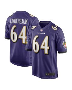 Men’s Baltimore Ravens Tyler Linderbaum Purple Player Game Jersey