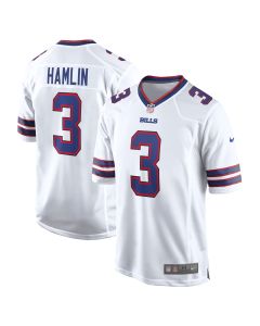 Men’s Buffalo Bills Damar Hamlin White Game Jersey