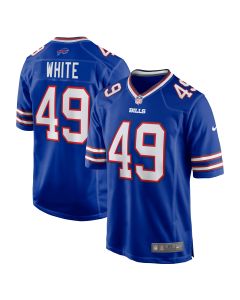Men’s Buffalo Bills DaShaun White Royal Team Game Jersey