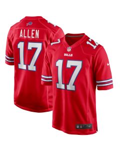 Men’s Buffalo Bills Josh Allen Red Alternate Game Player Jersey
