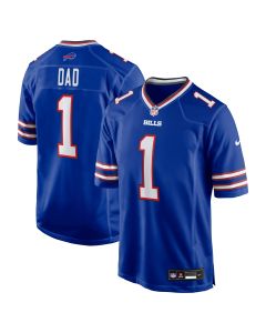 Men’s Buffalo Bills Number 1 Dad Royal Game Jersey