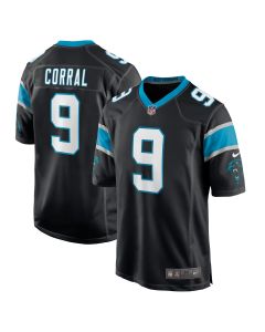 Men’s Carolina Panthers Matt Corral Black Player Game Jersey
