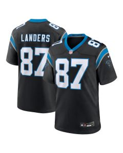 Men’s Carolina Panthers Matt Landers Black Game Jersey