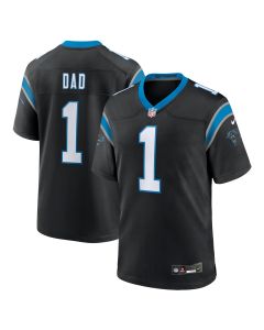 Men’s Carolina Panthers Number 1 Dad Black Game Jersey