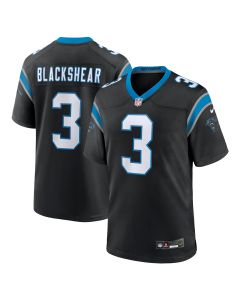 Men’s Carolina Panthers Raheem Blackshear Black Team Game Jersey