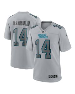 Men’s Carolina Panthers Sam Darnold Gray Atmosphere Fashion Game Jersey