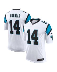 Men’s Carolina Panthers Sam Darnold White Vapor Limited Jersey