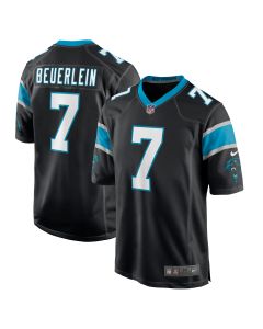 Men’s Carolina Panthers Steve Beuerlein Black Retired Player Jersey