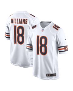 Men’s Chicago Bears Caleb Williams White 2024 NFL Draft First Round Pick Player Game Jersey