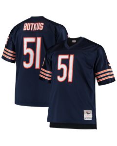 Men’s Chicago Bears Dick Butkus Mitchell & Ness Navy Big & Tall 1966 Retired Player Jersey