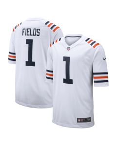 Men’s Chicago Bears Justin Fields White Alternate Classic Game Jersey