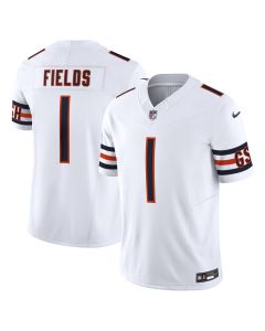 Men’s Chicago Bears Justin Fields White Vapor F.U.S.E. Limited Jersey