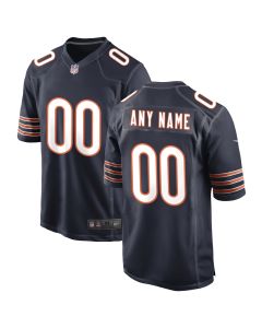 Men’s Chicago Bears Navy Custom Game Jersey