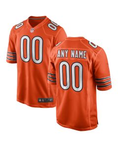 Men’s Chicago Bears Orange Alternate Custom Game Jersey