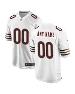 Men’s Chicago Bears White Custom Game Jersey