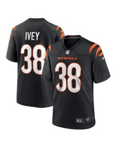 Men’s Cincinnati Bengals DJ Ivey Black Team Game Jersey