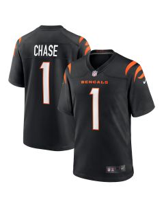 Men’s Cincinnati Bengals Ja’Marr Chase Black Game Jersey