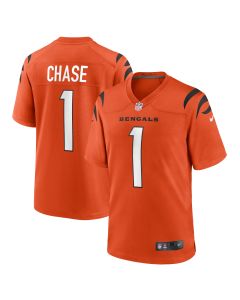 Men’s Cincinnati Bengals Ja’Marr Chase Orange Alternate Game Jersey