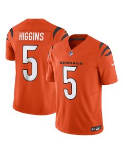 Men’s Cincinnati Bengals Tee Higgins Orange Vapor F.U.S.E. Limited Jersey