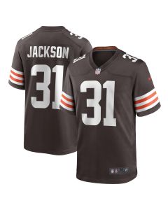 Men’s Cleveland Browns Deon Jackson Brown Game Jersey