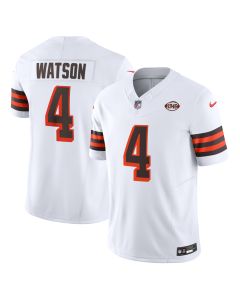 Men’s Cleveland Browns Deshaun Watson White Vapor F.U.S.E. Limited Jersey