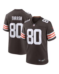 Men’s Cleveland Browns Jamari Thrash Brown Team Game Jersey