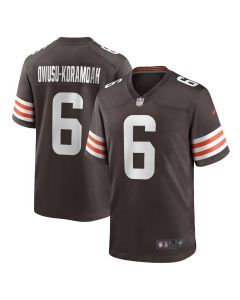 Men’s Cleveland Browns Jeremiah Owusu-Koramoah Brown Team Game Jersey
