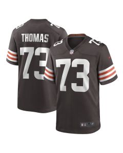 Men’s Cleveland Browns Joe Thomas Brown Retired Game Player Jersey