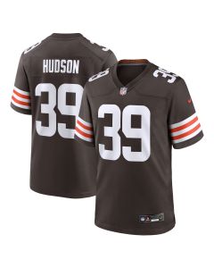 Men’s Cleveland Browns Khaleke Hudson Brown Team Game Jersey
