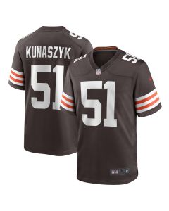 Men’s Cleveland Browns Kunaszyk Brown Game Player Jersey