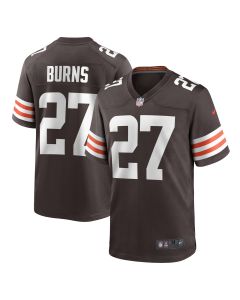 Men’s Cleveland Browns Lorenzo Burns Brown Team Game Jersey