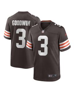 Men’s Cleveland Browns Marquise Goodwin Brown Game Jersey