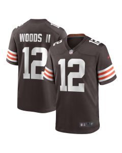 Men’s Cleveland Browns Michael Woods II Brown Game Player Jersey