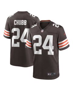 Men’s Cleveland Browns Nick Chubb Brown Game Jersey
