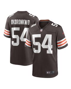 Men’s Cleveland Browns Ogbonnia Okoronkwo Brown Game Player Jersey