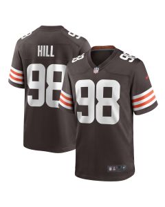 Men’s Cleveland Browns Trysten Hill Brown Game Jersey