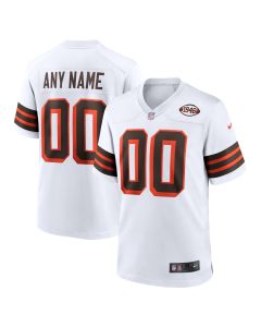 Men’s Cleveland Browns White 1946 Collection Alternate Custom Jersey